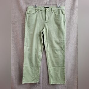 Talbots Women's Slim Spring Green Denim Ankle Jeans Stretch Size 10P NWT